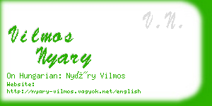 vilmos nyary business card